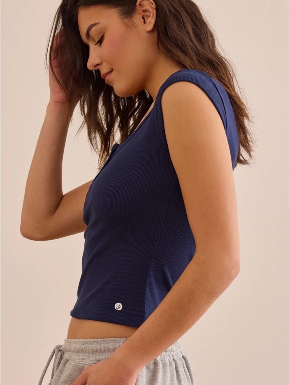Altar’d State Navy Ribbed Top